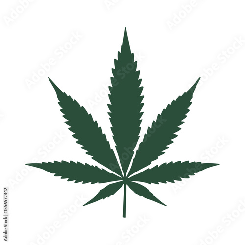 Weed Marijuana cannabis leaf vector icon logo illustration