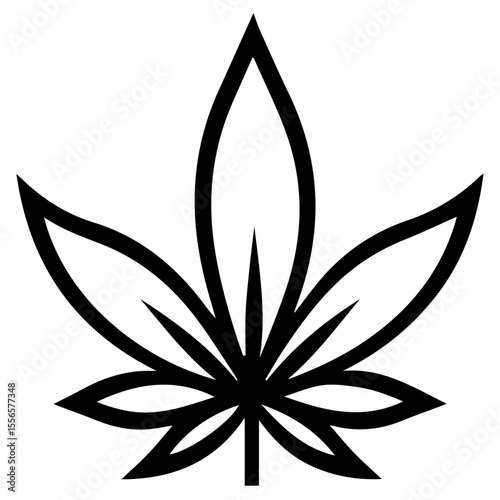 Weed Marijuana cannabis leaf vector icon logo illustration