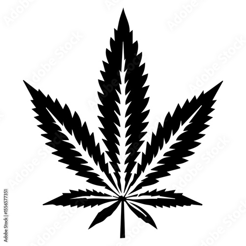 Weed Marijuana cannabis leaf vector icon logo illustration