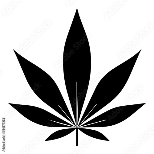 Weed Marijuana cannabis leaf vector icon logo illustration