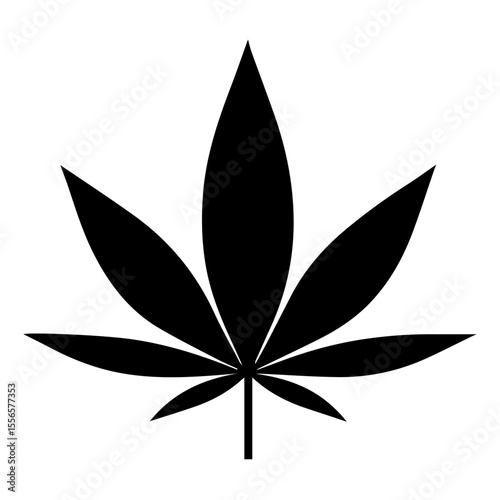 Weed Marijuana cannabis leaf vector icon logo illustration