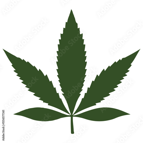 Weed Marijuana cannabis leaf vector icon logo illustration