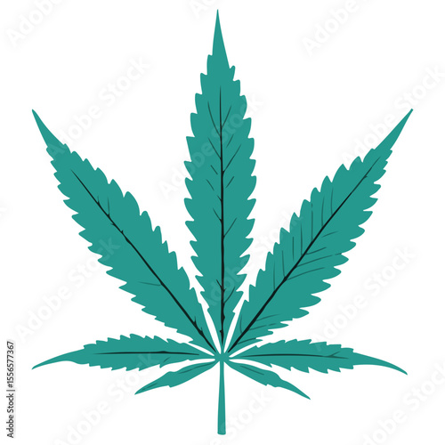 Weed Marijuana cannabis leaf vector icon logo illustration