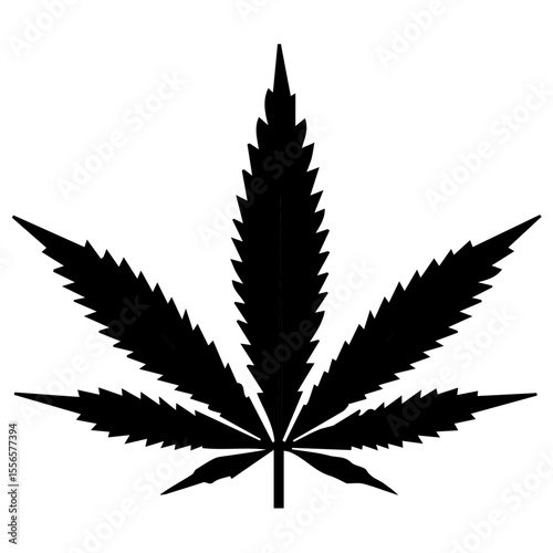 Weed Marijuana cannabis leaf vector icon logo illustration