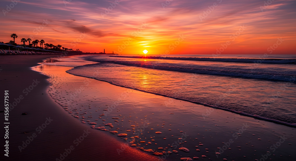 sunset on the beach sunset on the beach