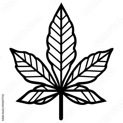 Weed Marijuana cannabis leaf vector icon logo illustration