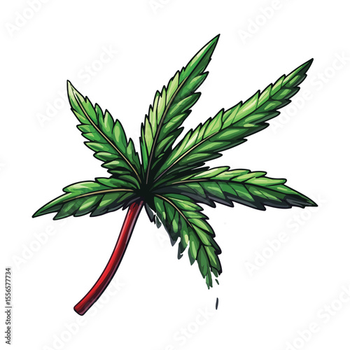 Weed Marijuana cannabis leaf vector icon logo illustration