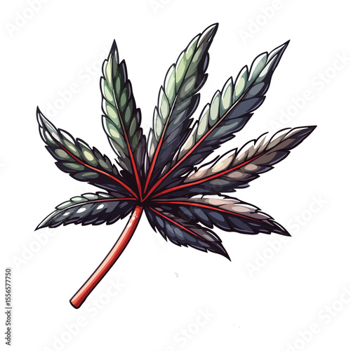 Weed Marijuana cannabis leaf vector icon logo illustration