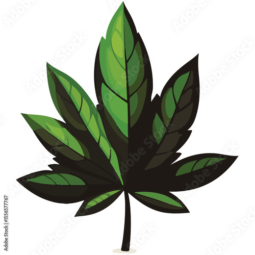 Weed Marijuana cannabis leaf vector icon logo illustration