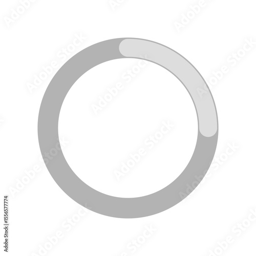 Circular Progress: A minimalist rendering of a loading ring, with a subtle gradient and clean design to signify progress, updating, or completion. 