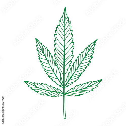 Weed Marijuana cannabis leaf vector icon logo illustration