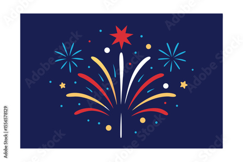Vibrant Fireworks Display Festive Celebration Burst of Color and Light