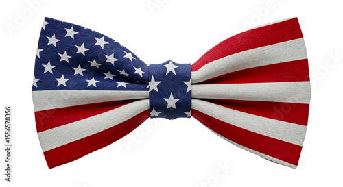Bow tie with american flag pattern