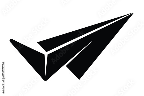 black paper plane