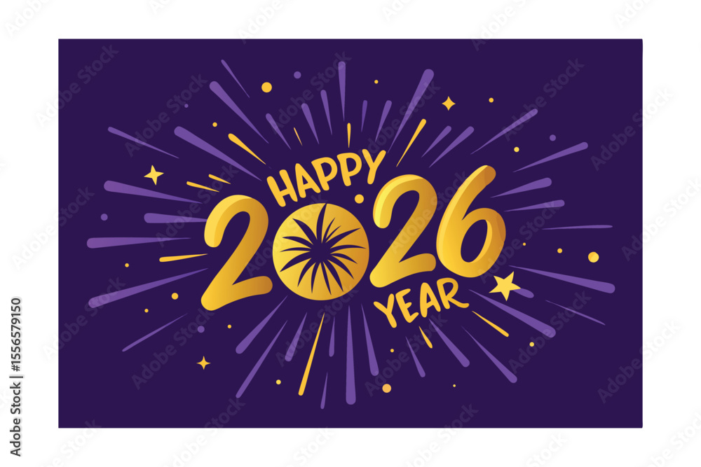 Fototapeta premium Happy New Year 2026 Celebrate the Festive Season with Joy and Hope