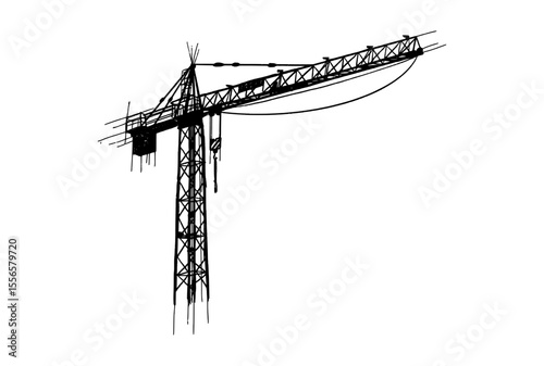 Building crane sketch