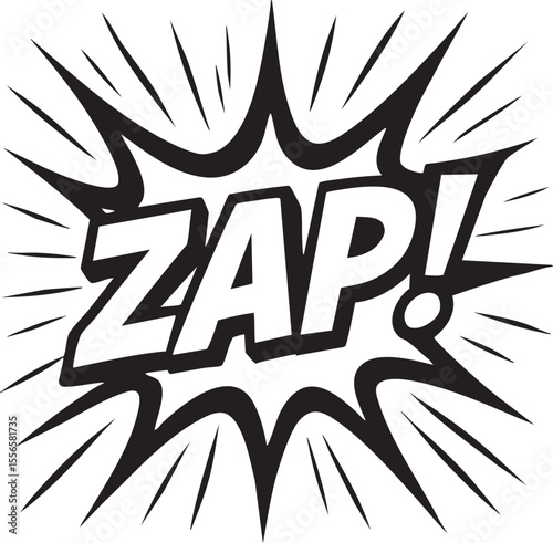 Retro Comic Book ZAP! Sound Effect Illustration