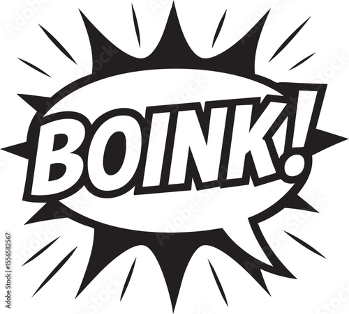 Dynamic Comic Book Boink! Speech Bubble A Vibrant, Bold Graphic Design Element