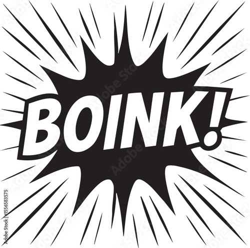 Boink! Comic Book Sound Effect  A Dynamic, Retro-Style Illustration for Your Projects
