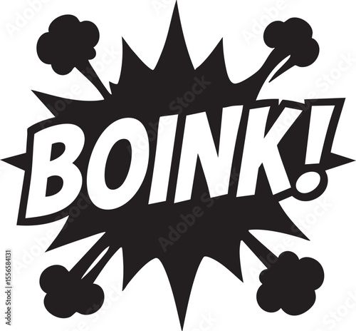Retro Comic Book Boink! Sound Effect  Vintage Pop Art Design Element
