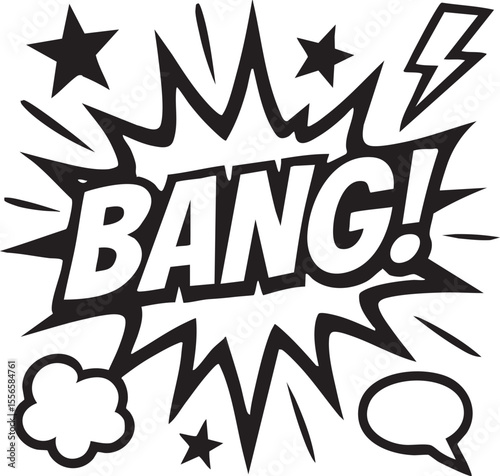 Explosive Comic Book Bang! Action Sound Effect Illustration