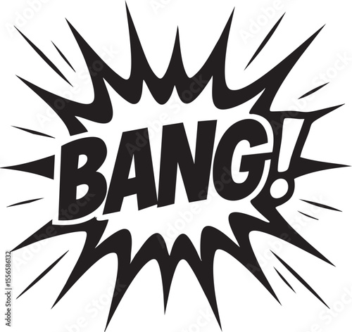 Dynamic Comic Book Bang! Explosion Effect  High-Resolution Vector Illustration