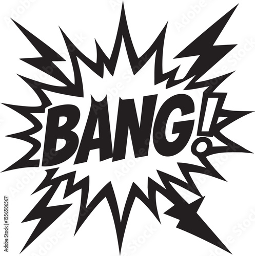 Dynamic Comic Book Bang! Explosion Effect  High-Impact Graphic Design Element