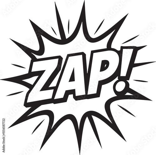 Dynamic Comic Book Zap! Sound Effect  High-Impact Graphic Design Element