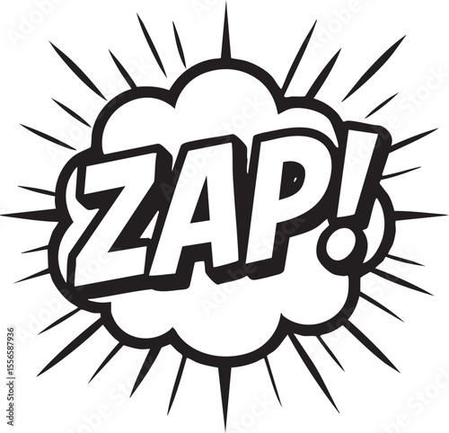 Dynamic Comic Book Zap! Sound Effect  A Powerful Graphic Design Element