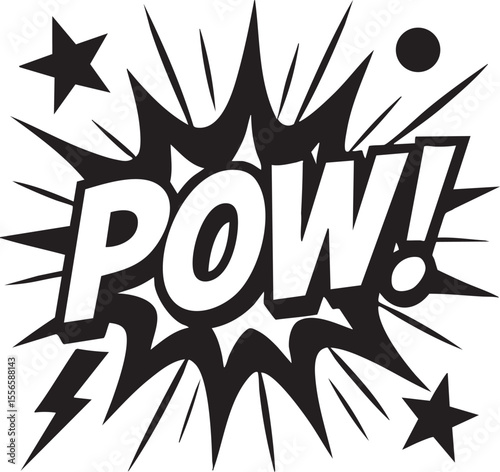 Dynamic Comic Book Pow! Explosion A Vector Graphic Design Element