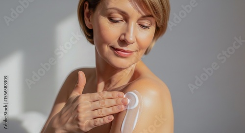Woman Applying Cream – Skincare Routine & Self-Care Beauty Portrait