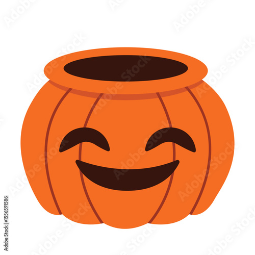Halloween pumpkin. Vector illustration in flat style