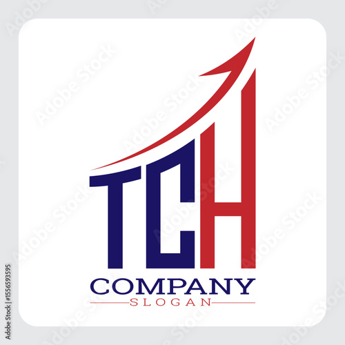 TCH logo design, TCH Company Logo Design Growth vector, TCH Upward Arrow Business Success Logo vector, TCH Corporate Branding Logo, TCH simple and modern logo, TCH business finance logo design, etc.