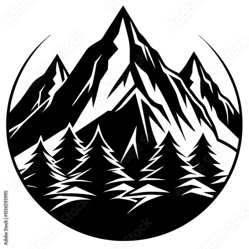 vector illustration of mountain landscape