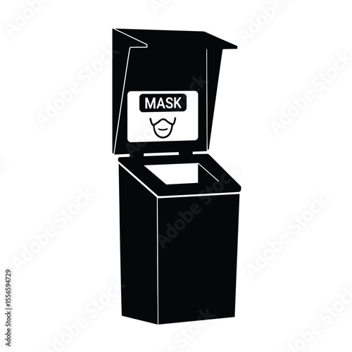 Mask disposal bin in gate area for Safety & Health Control  