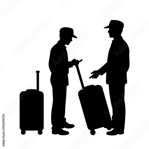 Two luggage attendants checking bags during Safety & Health Control  