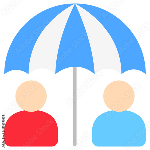 Insurance flat color, mini illustration icon. use for modern concept, print, UI, UX kit, web and app development. Vector related to risk management, business, finance.