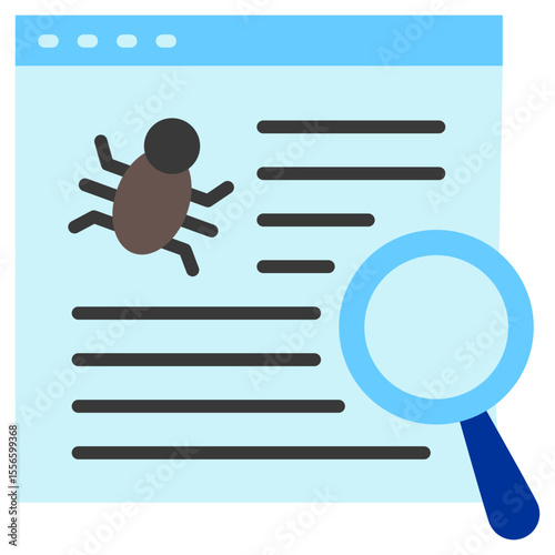 Issue Tracker flat color, mini illustration icon. use for modern concept, print, UI, UX kit, web and app development. Vector related to risk management, business, finance.
