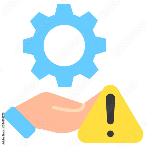 Risk Management flat color, mini illustration icon. use for modern concept, print, UI, UX kit, web and app development. Vector related to risk management, business, finance.