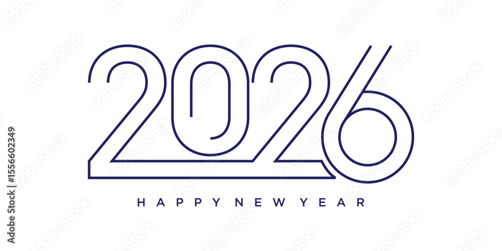 Fototapeta premium 2026 logo design element vector with creative concept design idea