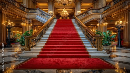 Grand Staircase with Red Carpet