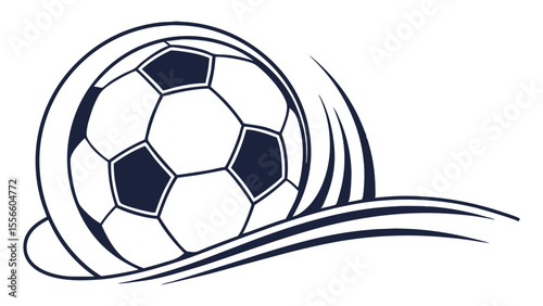 Dynamic Soccer Ball Design with Abstract Swirling Lines.