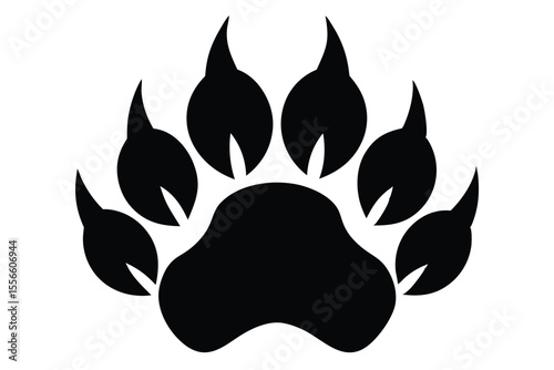 werewolf paw vector icon