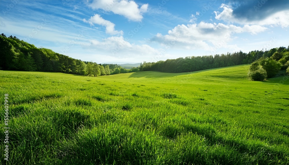 Obraz premium a lush green field with vibrant grass