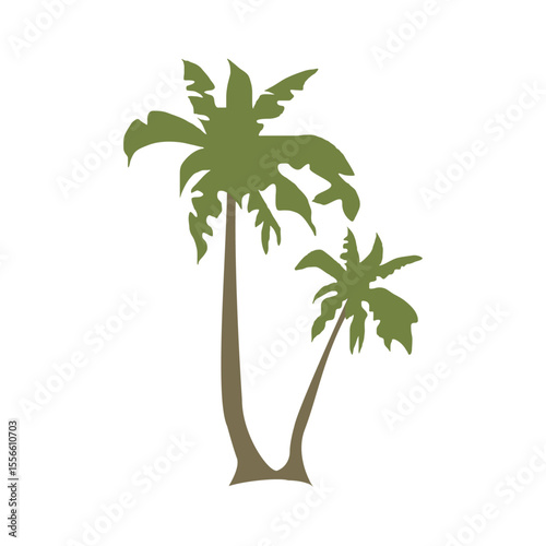 palm tree icon summer design template vector illustration