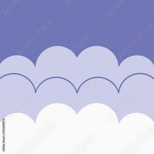 Abstract cloud formation design in pastel blue and white simple background