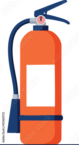 Fire extinguisher safety equipment vector icon for emergency fire protection and prevention design illustration
