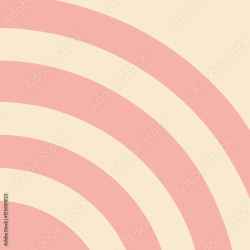 Abstract geometric design with arcs in blush pink and cream color palette