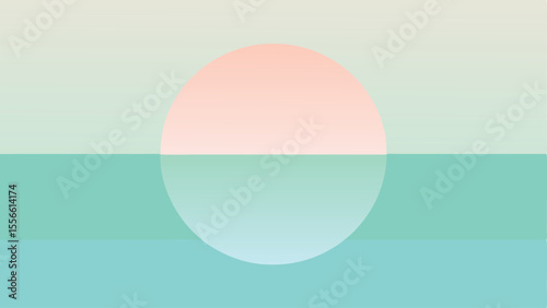Abstract geometric design with gradient colors and a translucent circular shape
