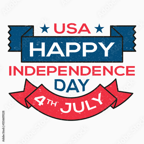 Happy Independence Day. American flags against a background. July 4.
